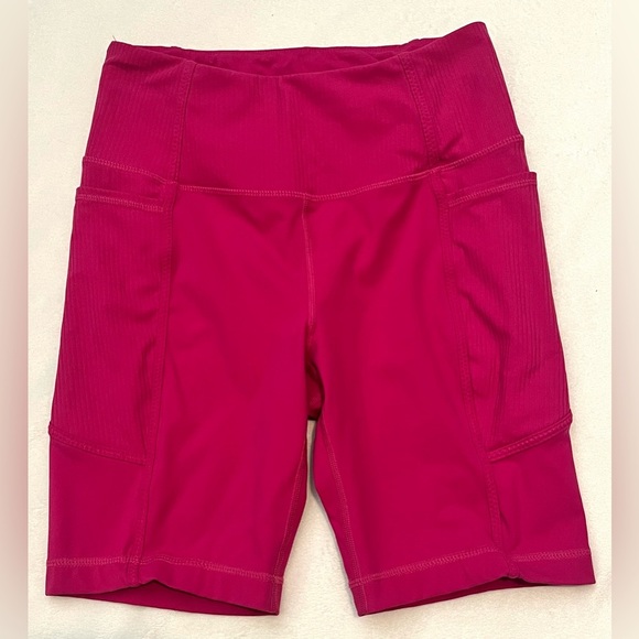 Pants - Mondetta Performance Luxury Women's Pink High-Waisted Biker Shorts XS